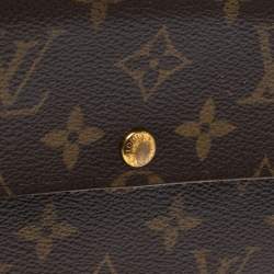 Pre Owned محفظة لوي فيتون كونتيننتال ساره كانفاس مونوغرامية