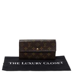 Pre Owned محفظة لوي فيتون كونتيننتال ساره كانفاس مونوغرامية
