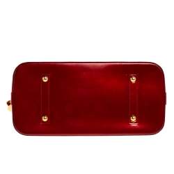 Pre Owned Louis Vuitton Pomme D’amour Monogram Vernis Alma GM Bag