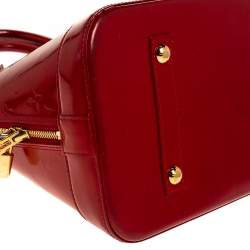 Pre Owned Louis Vuitton Pomme D’amour Monogram Vernis Alma GM Bag