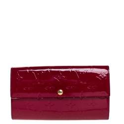 Louis Vuitton Indian Rose Monogram Vernis Leather Flap Continental Wallet