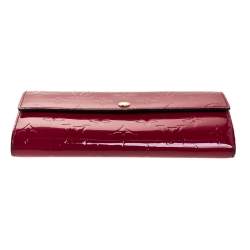 Louis Vuitton Indian Rose Monogram Vernis Leather Flap Continental Wallet