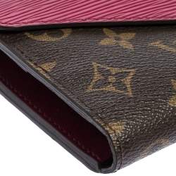 مملوكة مسبقًا Louis Vuitton Carmine Monogram Canvas and Epi Leather Marie-Lou Wallet
