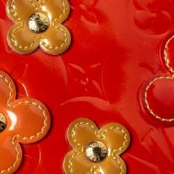 مملوكة مسبقًا Louis Vuitton Red Monogram Vernis Lexington Fleurs Pochette Bag