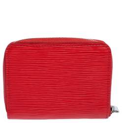 مملوكة مسبقًا Louis Vuitton Coquelicot Epi Leather Zippy Coin Wallet