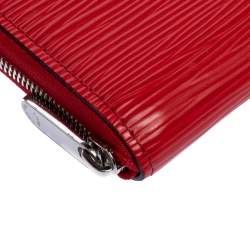 مملوكة مسبقًا Louis Vuitton Coquelicot Epi Leather Zippy Coin Wallet