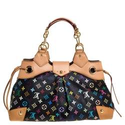 مملوكة مسبقًا حقيبة لوي فيتون أرسولا كانفاس أسود مونوغرامي متعدد الألوان