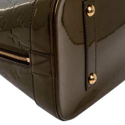 Pre Owned Louis Vuitton Vert Olive Monogram Vernis Alma GM Bag