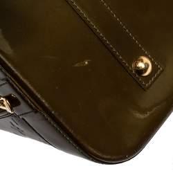 Pre Owned Louis Vuitton Vert Olive Monogram Vernis Alma GM Bag