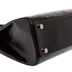 مملوكة مسبقًا حقيبة لوي فيتون "بريا إم إم" جلد إيبي أسود إليكتريك