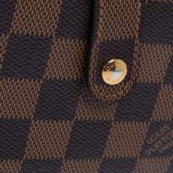Pre Owned Louis Vuitton Damier Ebene French Purse Wallet