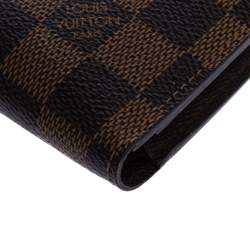 Pre Owned Louis Vuitton Damier Ebene French Purse Wallet