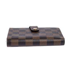 Pre Owned Louis Vuitton Damier Ebene French Purse Wallet
