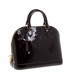 Pre Owned Louis Vuitton Terre D’Ombre Monogram Vernis Leather Alma PM Bag