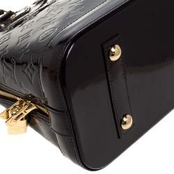 Pre Owned Louis Vuitton Terre D’Ombre Monogram Vernis Leather Alma PM Bag