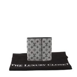 Louis Vuitton Blue Mini Lin Canvas Compact Wallet