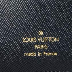 Louis Vuitton Blue Mini Lin Canvas Compact Wallet