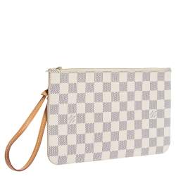 Louis Vuitton Damier Azur Canvas Neverfull Zipped Clutch 