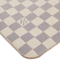Louis Vuitton Damier Azur Canvas Neverfull Zipped Clutch 