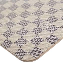 Louis Vuitton Damier Azur Canvas Neverfull Zipped Clutch 