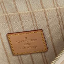Louis Vuitton Damier Azur Canvas Neverfull Zipped Clutch 