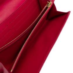 مملوكة مسبقًا Louis Vuitton Rose Pop Monogram Vernis Sarah Wallet