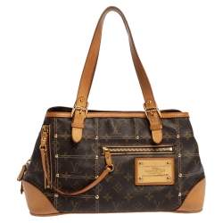 Pre Owned Louis Vuitton Monogram Canvas Limited Edition Riveting Bag