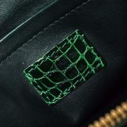 Pre Owned Louis Vuitton Green Monogram Velour and Alligator Gracie MM Bag
