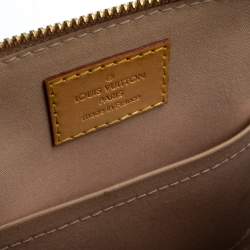 Pre Owned Louis Vuitton Beige Poudre Monogram Vernis Alma BB Bag