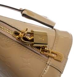 Pre Owned Louis Vuitton Beige Poudre Monogram Vernis Alma BB Bag