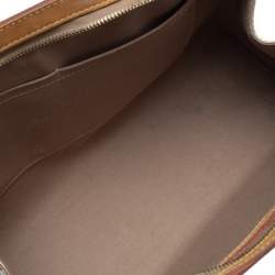Pre Owned Louis Vuitton Beige Poudre Monogram Vernis Brea MM Bag