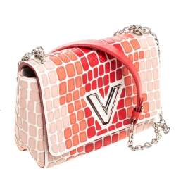 Pre Owned حقيبة لوي فيتون "تويست إم إم" جلد إيبي رقعات متعدد الألوان 