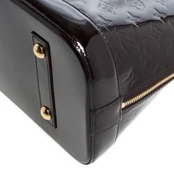 Pre Owned حقيبة لوي فيتون "ألما إم إم" جلد لامع مونوغرامي عنابي