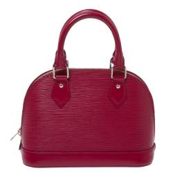 مملوكة مسبقًا حقيبة لوي فيتون "ألما بي بي" جلد إيبي أحمر 