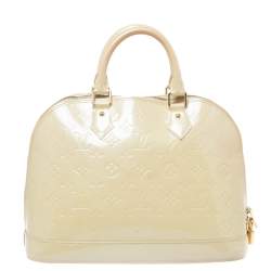 Pre Owned Louis Vuitton Vert Impression Monogram Vernis Leather Alma PM Bag