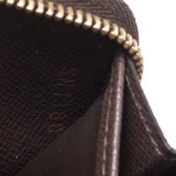 Pre Owned Louis Vuitton Damier Ebene Canvas Zippy Coin Purse