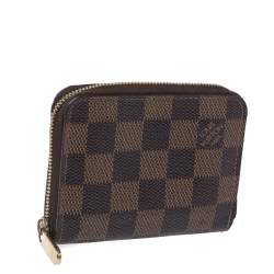 Pre Owned Louis Vuitton Damier Ebene Canvas Zippy Coin Purse