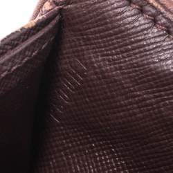 Pre Owned محفظة لوي فيتون كانفاس ميني لين حمراء مضغوطة