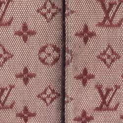 Pre Owned محفظة لوي فيتون كانفاس ميني لين حمراء مضغوطة