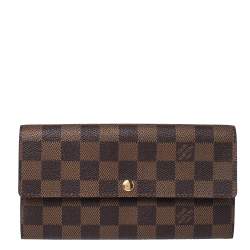 مملوكة مسبقًا Louis Vuitton Damier Ebene Canvas Sarah Wallet