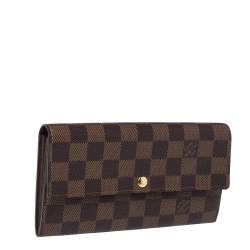 مملوكة مسبقًا Louis Vuitton Damier Ebene Canvas Sarah Wallet