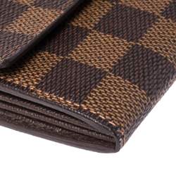 مملوكة مسبقًا Louis Vuitton Damier Ebene Canvas Sarah Wallet