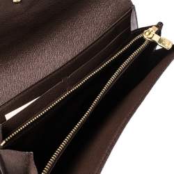 مملوكة مسبقًا Louis Vuitton Damier Ebene Canvas Sarah Wallet