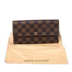 مملوكة مسبقًا Louis Vuitton Damier Ebene Canvas Sarah Wallet