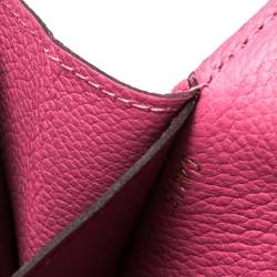 مملوكة مسبقًا محفظة لوي فيتون "ايميلي" جلد مطبوع مونوغرامي عنابي