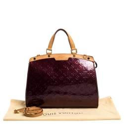 Pre Owned Louis Vuitton Amarante Monogram Vernis Brea GM Bag