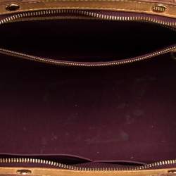 Pre Owned Louis Vuitton Amarante Monogram Vernis Brea GM Bag