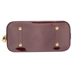 Pre Owned Louis Vuitton Amarante Monogram Vernis Leather Alma PM Bag