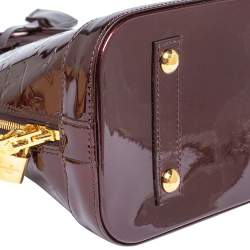 Pre Owned Louis Vuitton Amarante Monogram Vernis Leather Alma PM Bag