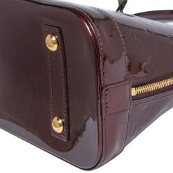 Pre Owned Louis Vuitton Amarante Monogram Vernis Leather Alma PM Bag